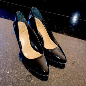 Vince Camuto Black 3 inch heel shoes .